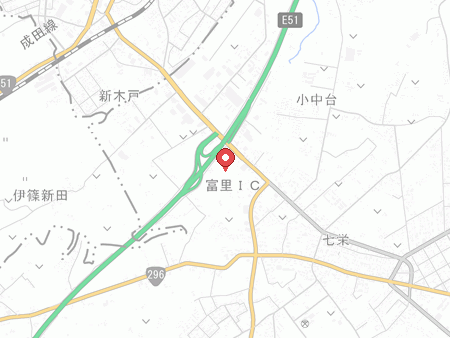 Jiyu Kukan Tomisato Interchange map