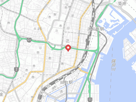 Shiba Koen Table Tennis Hall Plus map