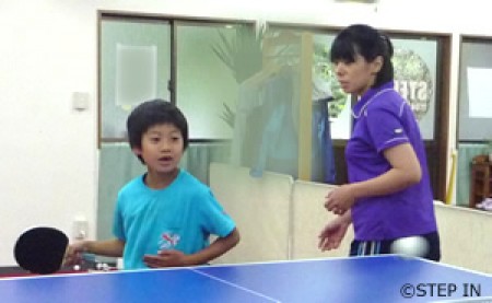Table tennis class for elementary and junior high school students