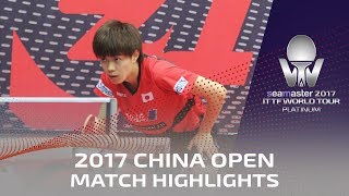 【Video】OVTCHAROV Dimitrij VS TONIN Ryuzaki, 2017 Seamaster 2017 Platinum, China Open best 32