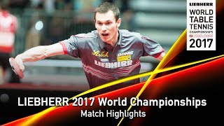 【Video】FEGERL Stefan VS JEONG Sangeun, LIEBHERR 2017 World Table Tennis Championships best 32