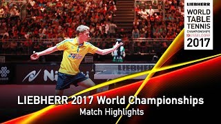 【Video】MA Long VS KALLBERG Anton, LIEBHERR 2017 World Table Tennis Championships best 64