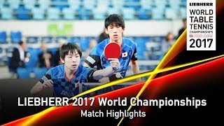 【Video】KARLSSON Kristian・KARLSSON Mattias VS KOKI Niwa・MAHARU Yoshimura, LIEBHERR 2017 World Table Tennis Championships best 16