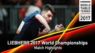 【Video】LAMADRID Juan VS ST LOUIS Dexter, LIEBHERR 2017 World Table Tennis Championships