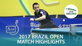 【Video】ANTHONY Amalraj VS CALDERANO Hugo, Seamaster 2017 ITTF Challenge, Seamaster Brazil Open finals