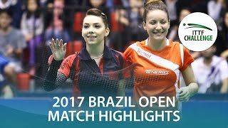 【Video】SZOCS Bernadette・ZARIF Audrey VS GUI Lin・TAKAHASHI Bruna, Seamaster 2017 ITTF Challenge, Seamaster Brazil Open finals