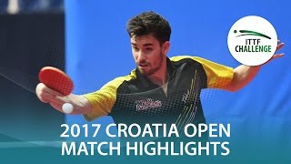 【Video】GIONIS Panagiotis VS FLORE Tristan, 2017 ITTF Challenge, Zagreb Open finals