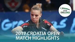 【Video】DIACONU Adina VS JI Eunchae, 2017 ITTF Challenge, Zagreb Open finals
