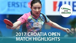【Video】PARK Joohyun VS HITOMI Sato, 2017 ITTF Challenge, Zagreb Open best 64