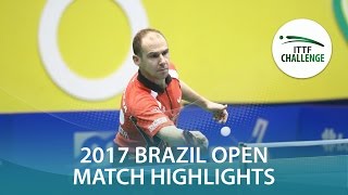 【Video】KEINATH Thomas VS BARRETO Israel, Seamaster 2017 ITTF Challenge, Seamaster Brazil Open