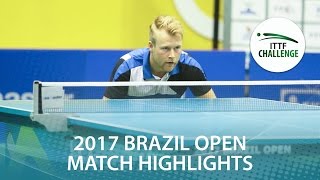 【Video】FLORITZ Philipp VS ZAULI Isaac, Seamaster 2017 ITTF Challenge, Seamaster Brazil Open