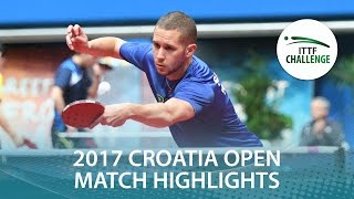 【Video】QIU Dang VS ZIBRAT Jan, 2017 ITTF Challenge, Zagreb Open