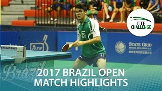 【Video】SANTOS Vitor VS YOKOTA Gustavo, Seamaster 2017 ITTF Challenge, Seamaster Brazil Open