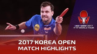 【Video】BOLL Timo VS FRANZISKA Patrick, 2017 Seamaster 2017  Korea Open finals