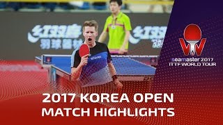 【Video】FILUS Ruwen VS JEONG Sangeun, 2017 Seamaster 2017  Korea Open best 32