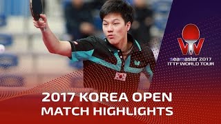 【Video】AN Jaehyun VS WANG Tai-Wei, 2017 Seamaster 2017  Korea Open best 32