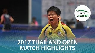 【Video】SHAO Jieni VS WANG Yi-Ju, 2017 ITTF Challenge, Thailand Open best 32