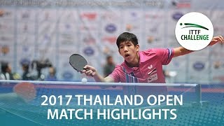 【Video】PANAGITGUN Yanapong VS HU Chung-Wen 2017 ITTF Challenge, Thailand Open