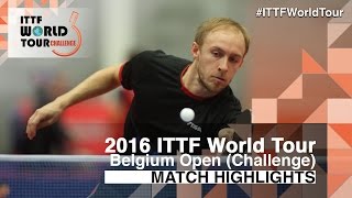【Video】BRODD Viktor VS HU Heming 2016 Belgium Open 
