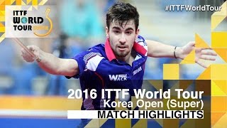 【Video】MA Long VS FLORE Tristan, 2016 Korea Open  quarter finals