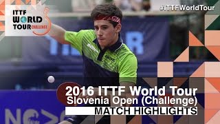 【Video】GERALDO Joao VS ROBINOT Alexandre, 2016 Slovenia Open  finals