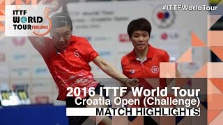 【Video】JEON Jihee・YANG Haeun VS DOO Hoi Kem・LEE Ho Ching, 2016 Zagreb  Open  finals