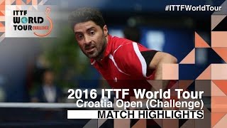 【Video】GIONIS Panagiotis VS HO Kwan Kit, 2016 Zagreb  Open  quarter finals