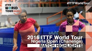 【Video】ERMAKOVA Irina・KULIKOVA Olga VS HANFFOU Sarah・OSHONAIKE Olufunke, 2016 Premier Lotto Nigeria Open  finals