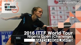【Video】PERGEL Szandra VS OSHONAIKE Olufunke, 2016 Premier Lotto Nigeria Open  semifinal
