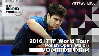 【Video】OVTCHAROV Dimitrij VS KOHEI Sambe, 2016 Polish Open  quarter finals