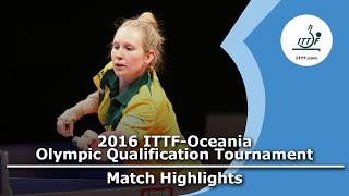 【Video】TAPPER Melissa VS YEE Grace Rosi, 2016 ITTF-Oceania Olympic Qualification Tournament quarter finals