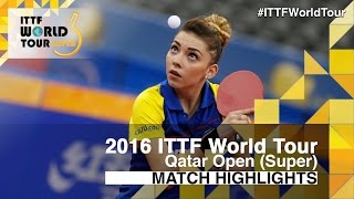 【Video】SZOCS Bernadette VS FARAMARZI Maha, 2016 Qatar Open  best 64