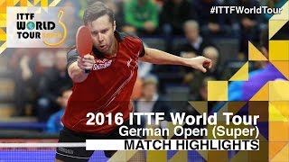 【Video】CHUANG Chih-Yuan VS SAMSONOV Vladimir, 2016 German Open  semifinal