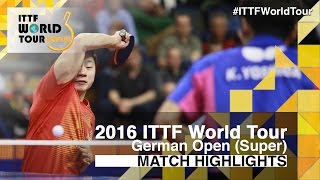 【Video】MA Long VS YOSHIDA Kaii, 2016 German Open  quarter finals