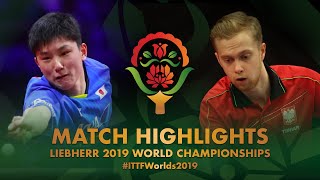 【Video】BADOWSKI Marek VS TOMOKAZU Harimoto, 2019 World Table Tennis Championships best 128