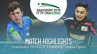 【Video】AHMADIAN Amin VS DANI Mudit 2019 ITTF Challenge Serbia Open