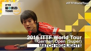 【Video】KENTA Matsudaira VS BAI He, 2016 German Open  best 128