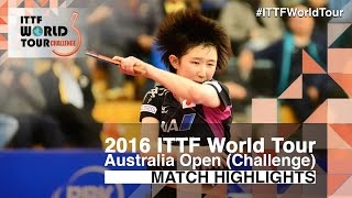 【Video】HINA Hayata VS HITOMI Sato, 2016 Australian Open  semifinal