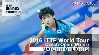 【Video】YUTO Muramatsu VS OUAICHE Stephane, 2016 Czech Open  finals