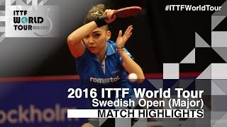 【Video】SZOCS Bernadette VS NIKITCHANKA Alina, 2016 Swedish Open 