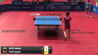 【Video】CHOI Hyojoo VS HITOMI Sato, 2015  Zagreb  Open  finals