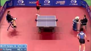 【Video】LEE Sangsu VS YU Ziyang, 2014  Korea Open  best 64