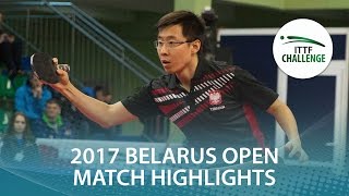【Video】WANG Zengyi VS Kalinikos Kreanga, 2017 ITTF Challenge, Belgosstrakh Belarus Open best 16
